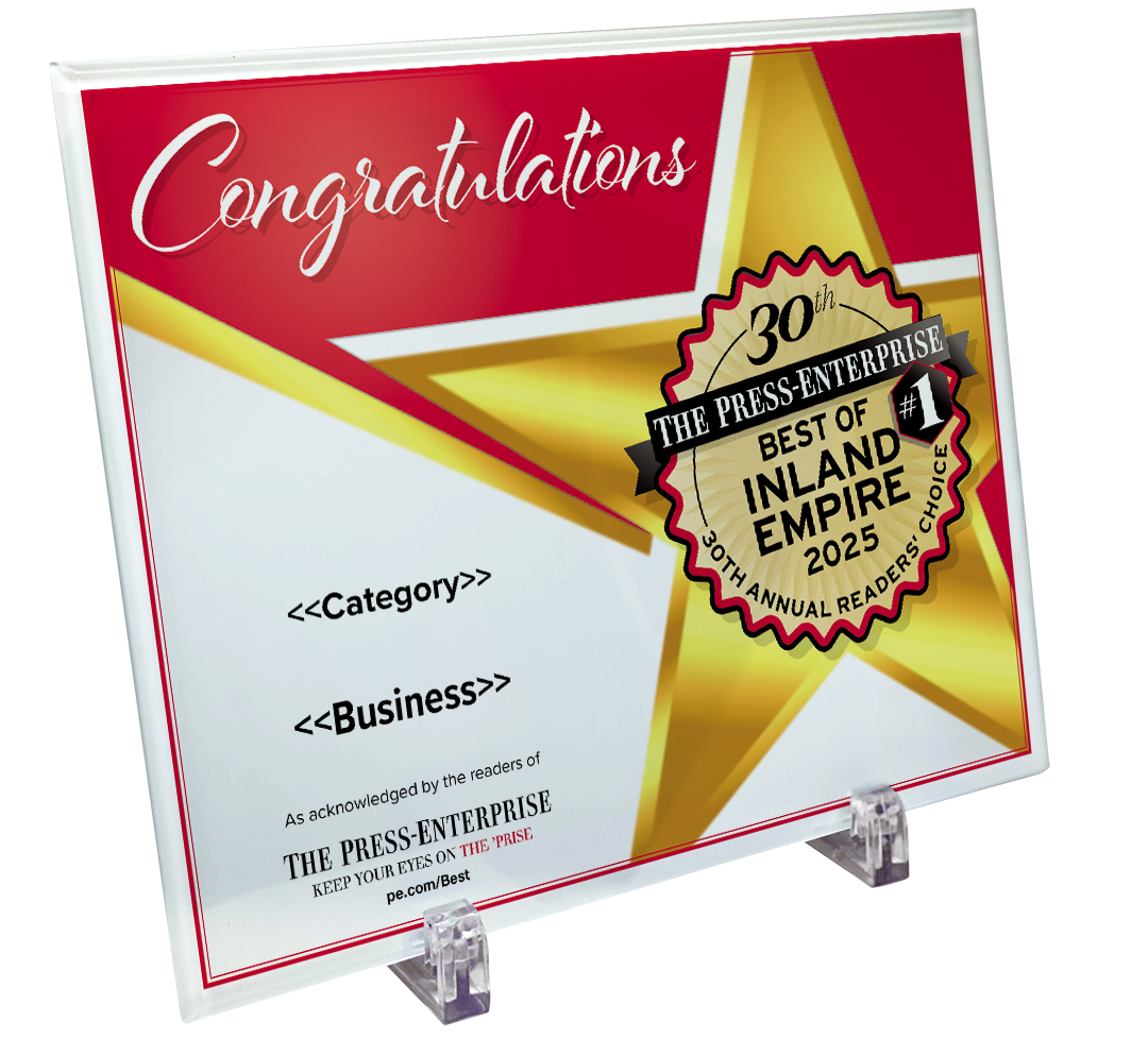 Best of Inland Empire Readers Choice - Glass Plaque