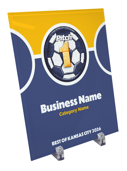 The Pitch "Best of KC" Glass Award Plaque