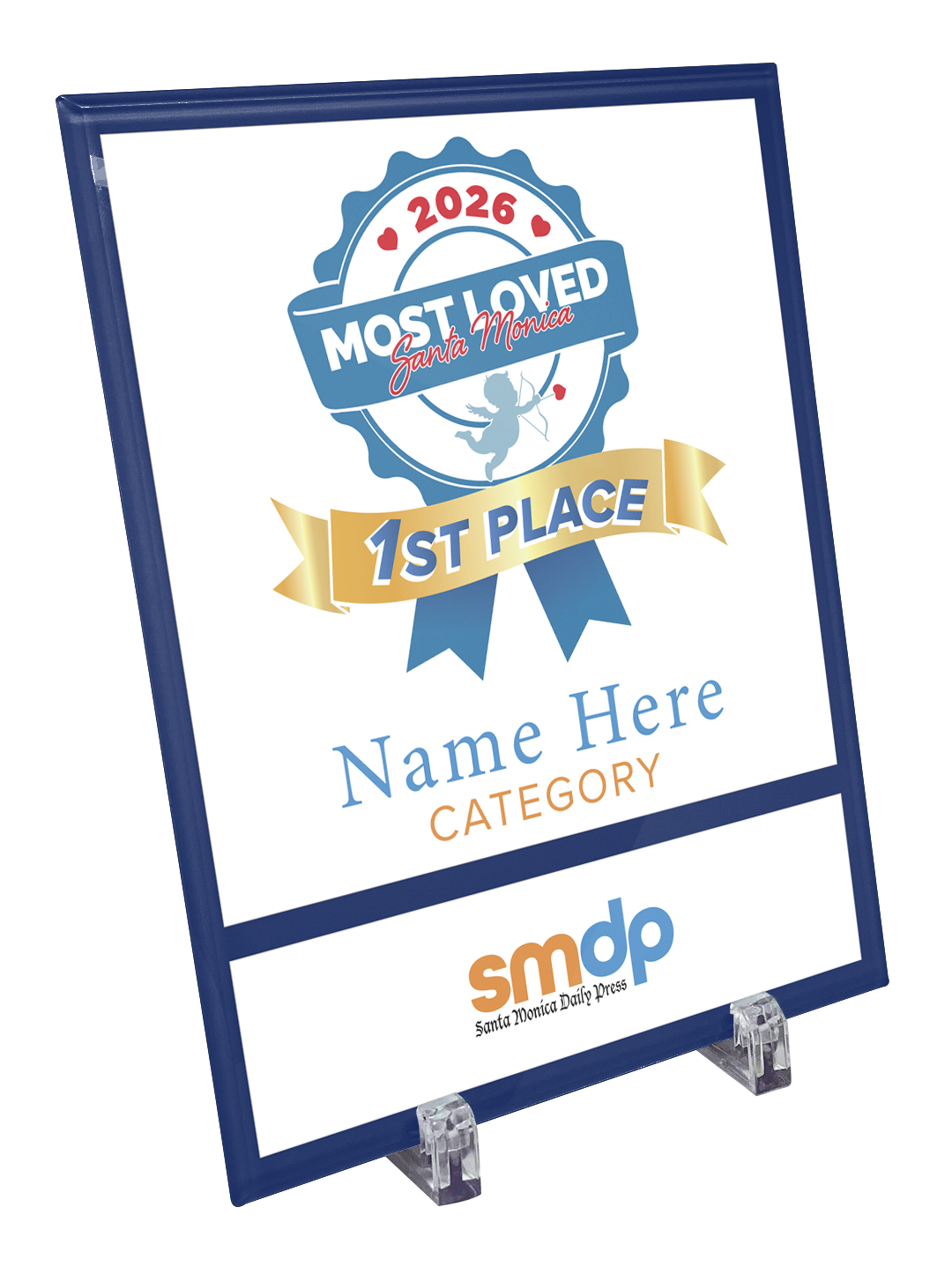 SMDP Most Loved Awards - Crystal Glass Plaque