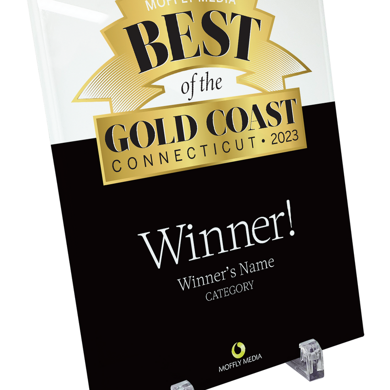 Moffly Media "Best of the Gold Coast" Glass Plaque
