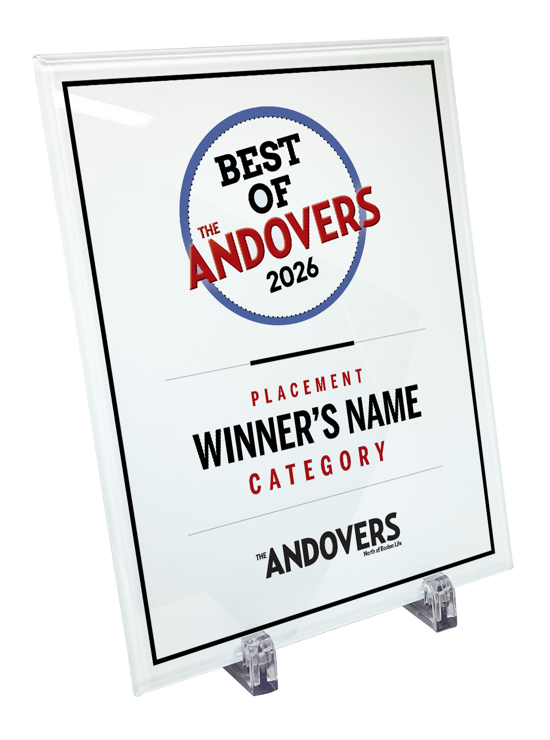 N. Boston Media Group - Best of Awards - Crystal Glass