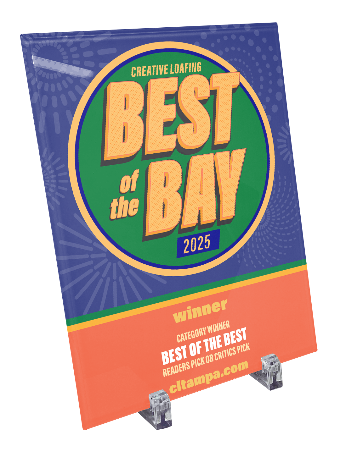 CL Tampa Bay Best of the Bay Plaque | Glass