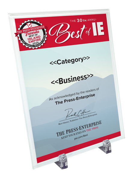 Best of Inland Empire Readers Choice - Glass Plaque