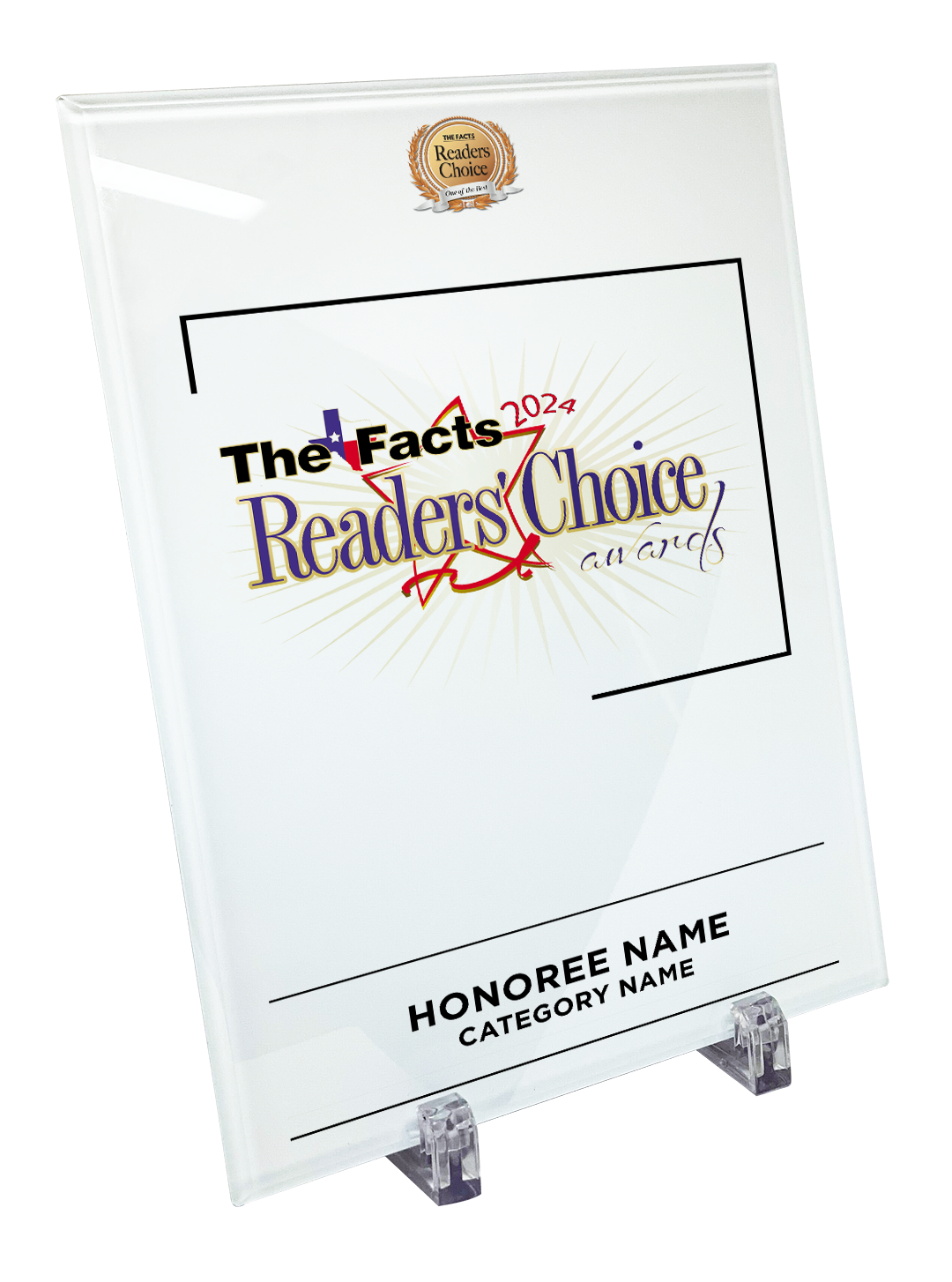 The Facts Readers Choice Award Crystal Glass