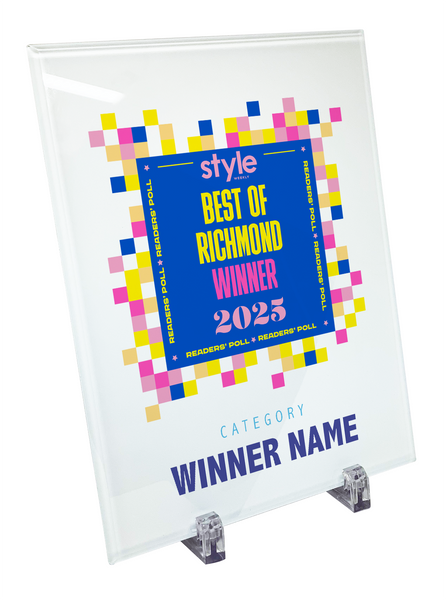 Style Weekly "Best of Richmond" Crystal Plaque
