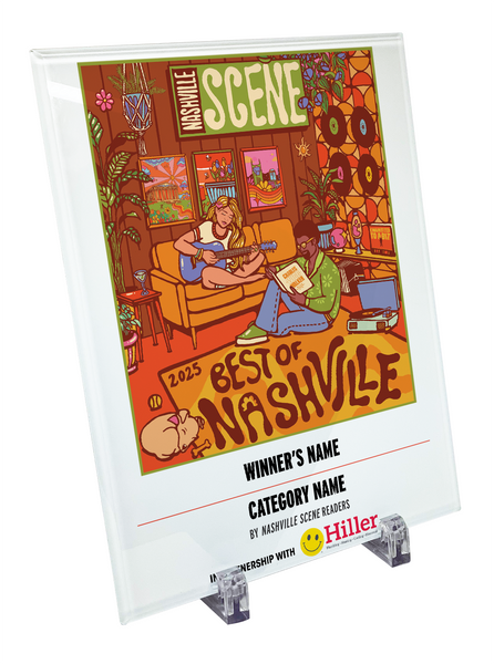 "Best of Nashville" Award Plaque | Crystal Glass