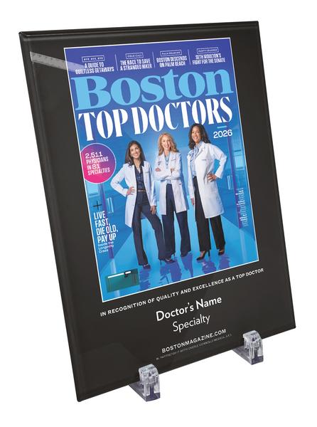Boston Magazine Top Doctors Award Plaque - Glass