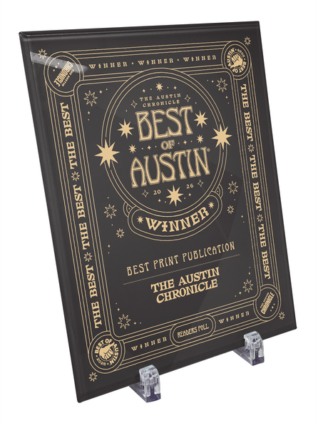 "Best of Austin” Award Plaques - Crystal Glass