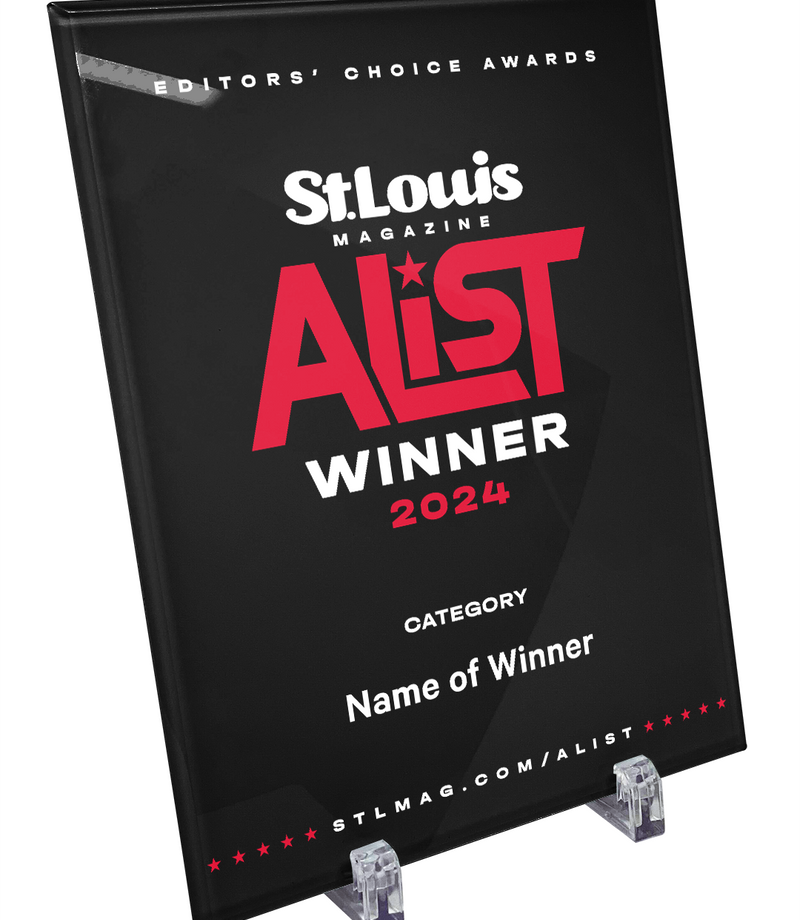 St. Louis Magazine A-List Award - Glass