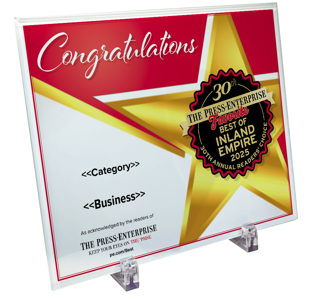 Best of Inland Empire Readers Choice - Glass Plaque