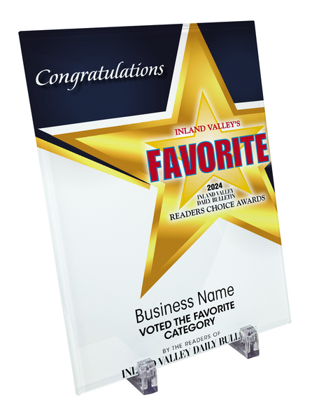 IVDB Best Of Certificate and Readers Choice - Crystal Plaque