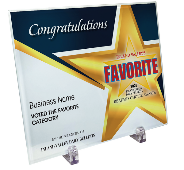 IVDB Best Of Certificate and Readers Choice - Crystal Plaque