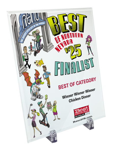 "Best of Northern Nevada" Award Plaque - Glass