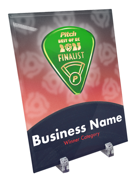 "Best of KC" Glass Award Plaque