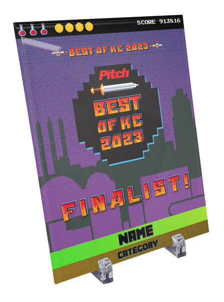 "Best of KC" Glass Award Plaque