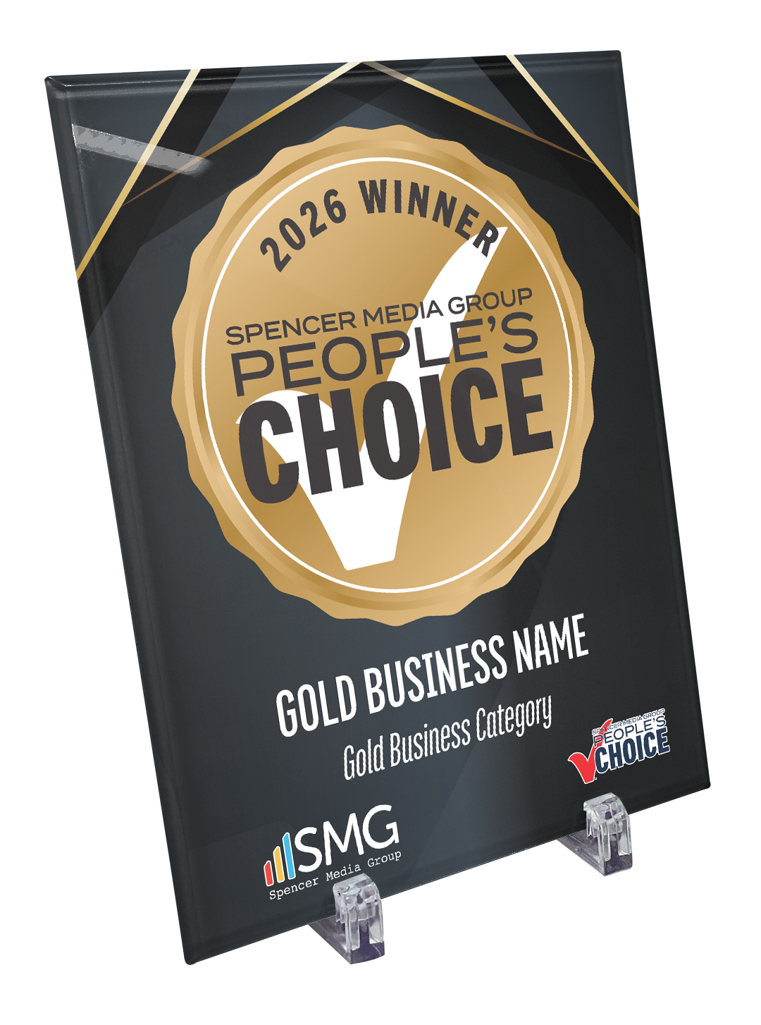 Spencer Media Group People's Choice - Crystal Glass