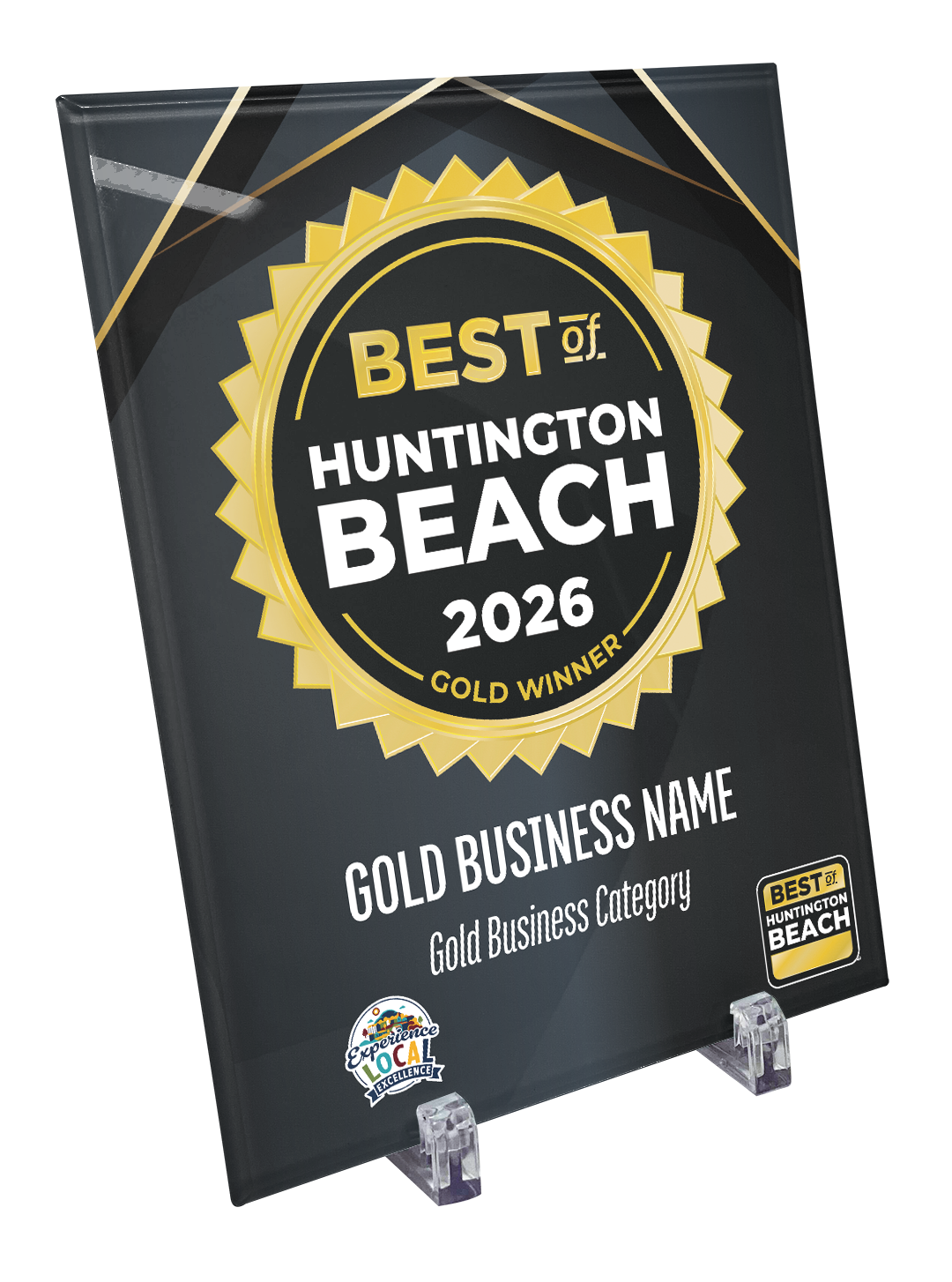 Best of Huntington Beach - Crystal Glass