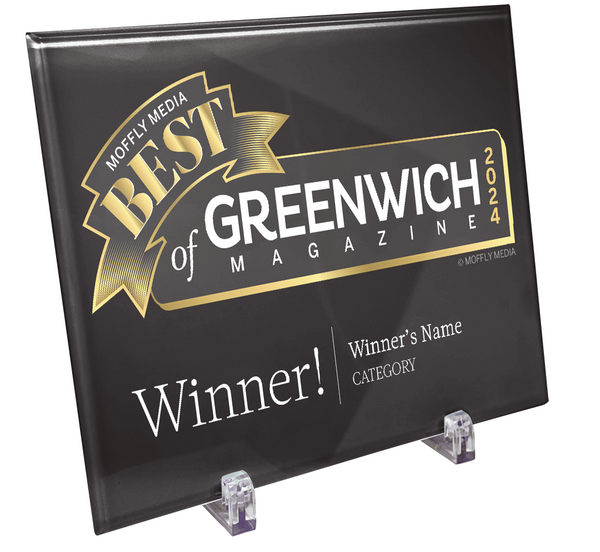 Moffly Media "Best of Towns" Crystal Glass Plaque