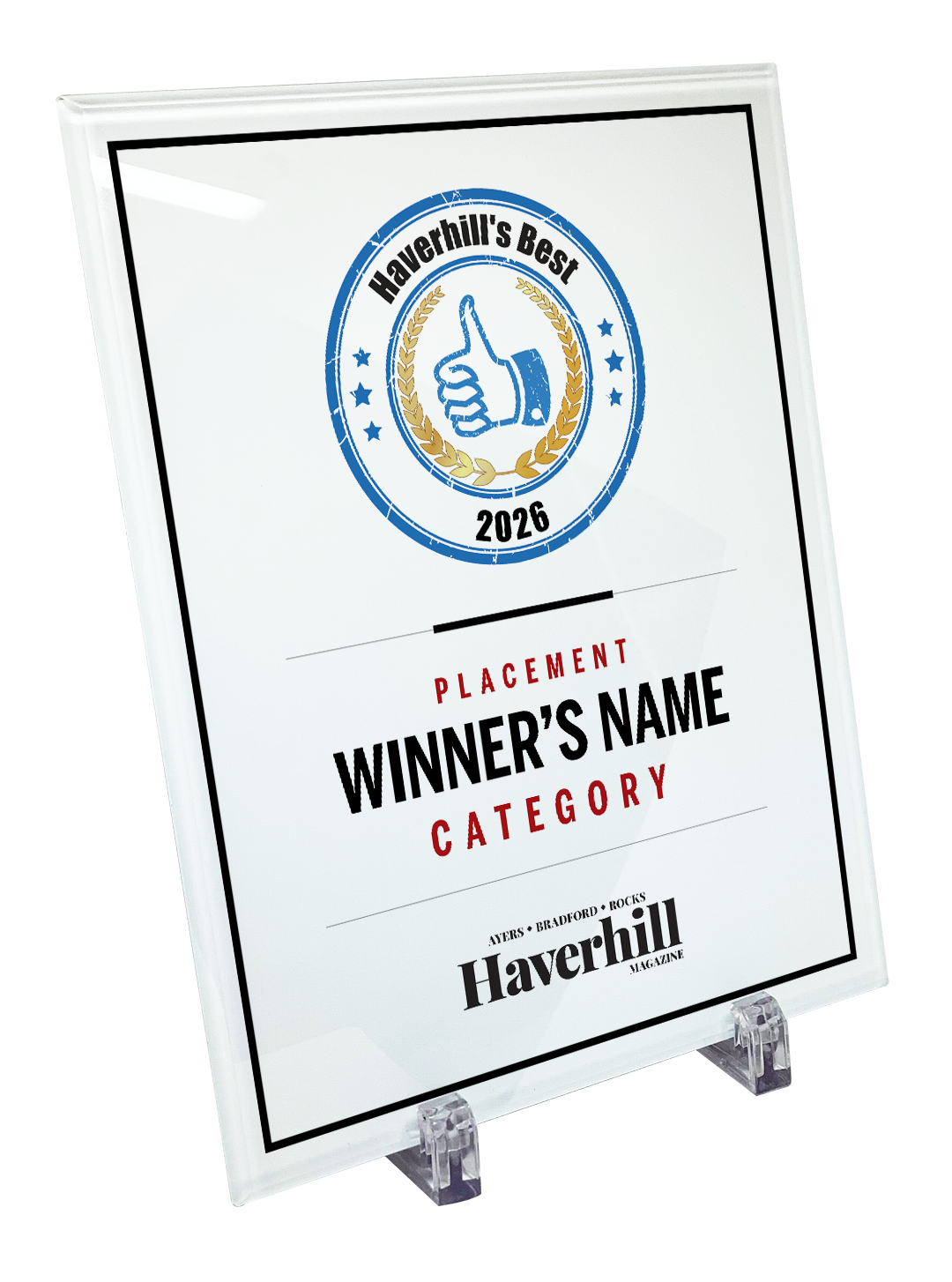 N. Boston Media Group - Best of Awards - Crystal Glass