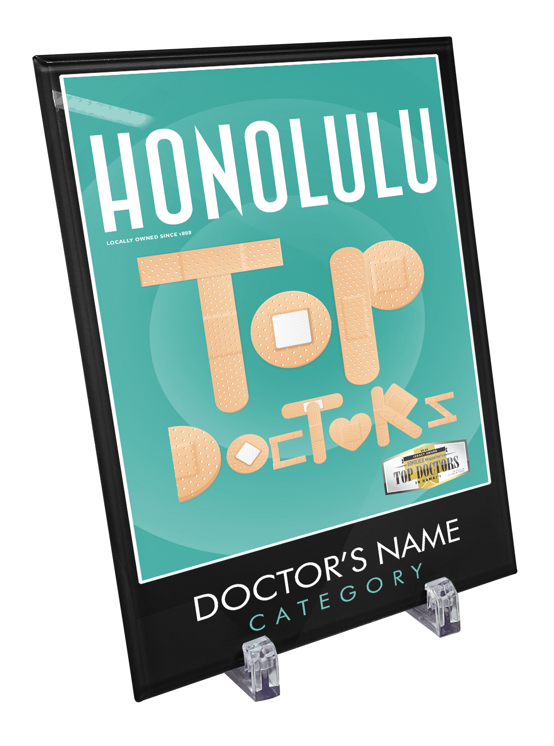HONOLULU Magazine Top Doctors Crystal Glass