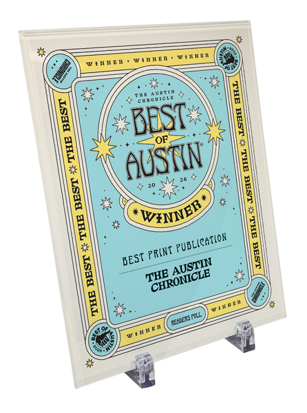 "Best of Austin” Award Plaques - Crystal Glass