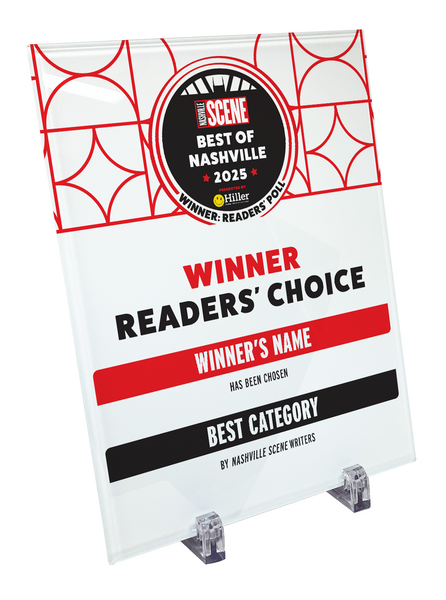 "Best of Nashville" Award Plaque | Crystal Glass