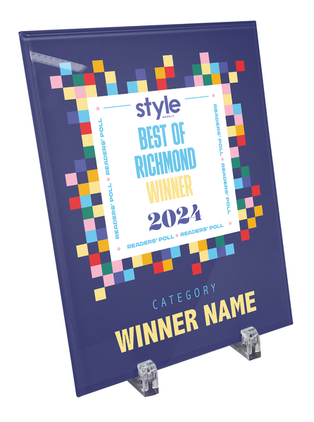 Style Weekly "Best of Richmond" Crystal Plaque