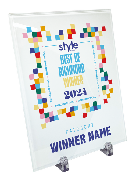 Style Weekly "Best of Richmond" Crystal Plaque