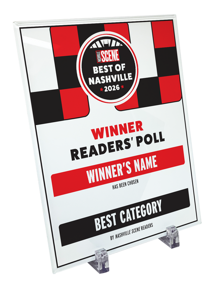 "Best of Nashville" Award Plaque | Crystal Glass