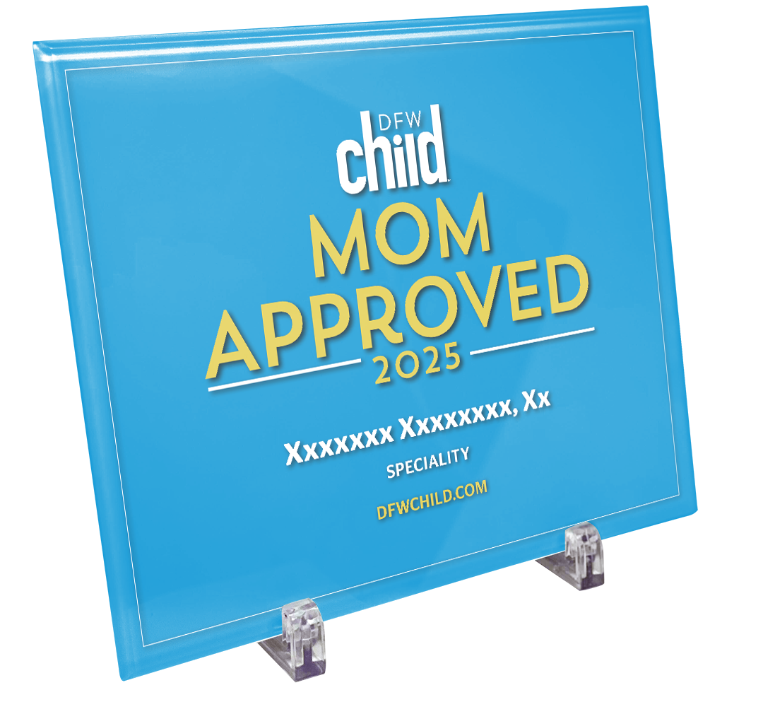 DFW Child - Mom Approved Award - Glass Plaque