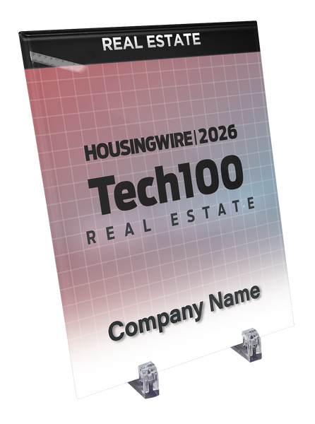 HousingWire Editorial Award Programs Plaque - Glass