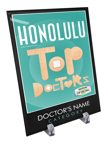 HONOLULU Magazine Top Doctors Crystal Glass