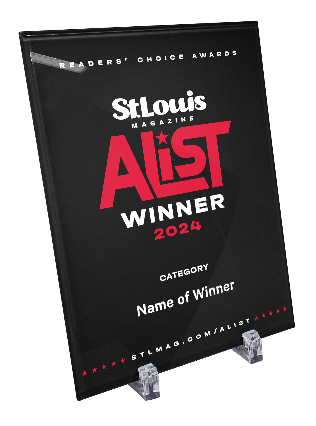 St. Louis Magazine A-List Award - Glass
