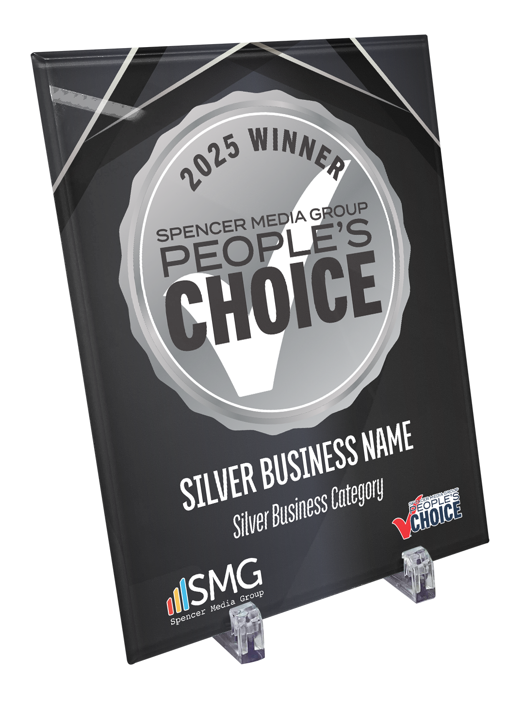 Spencer Media Group People's Choice - Crystal Glass