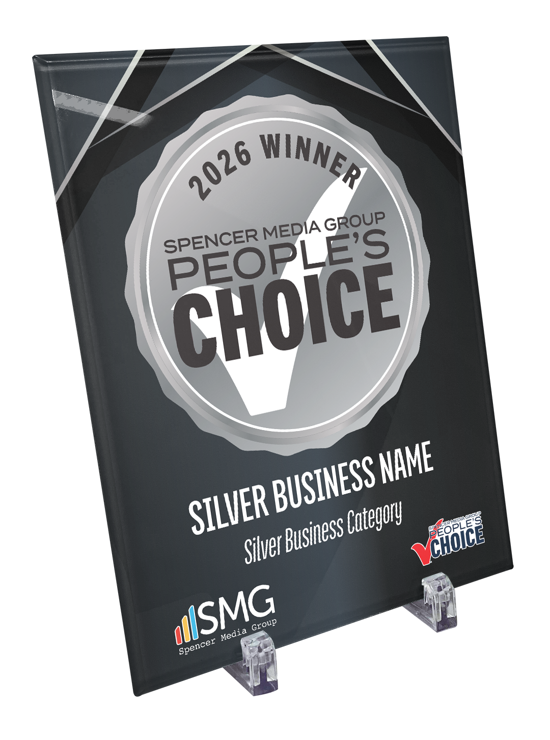 Spencer Media Group People's Choice - Crystal Glass