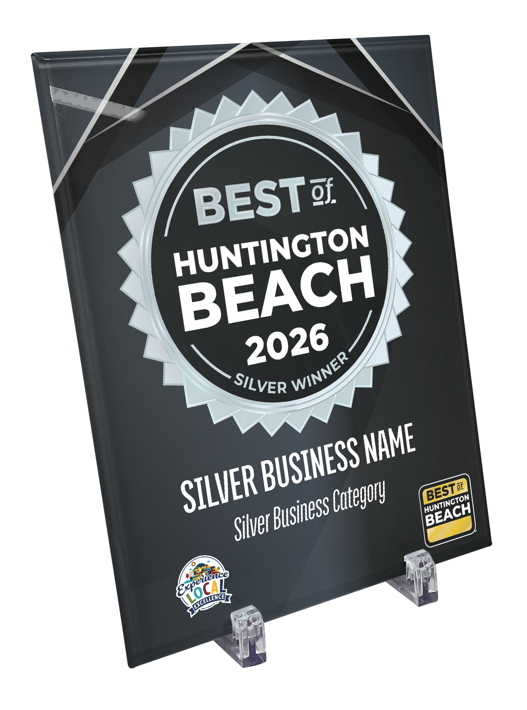 Best of Huntington Beach - Crystal Glass
