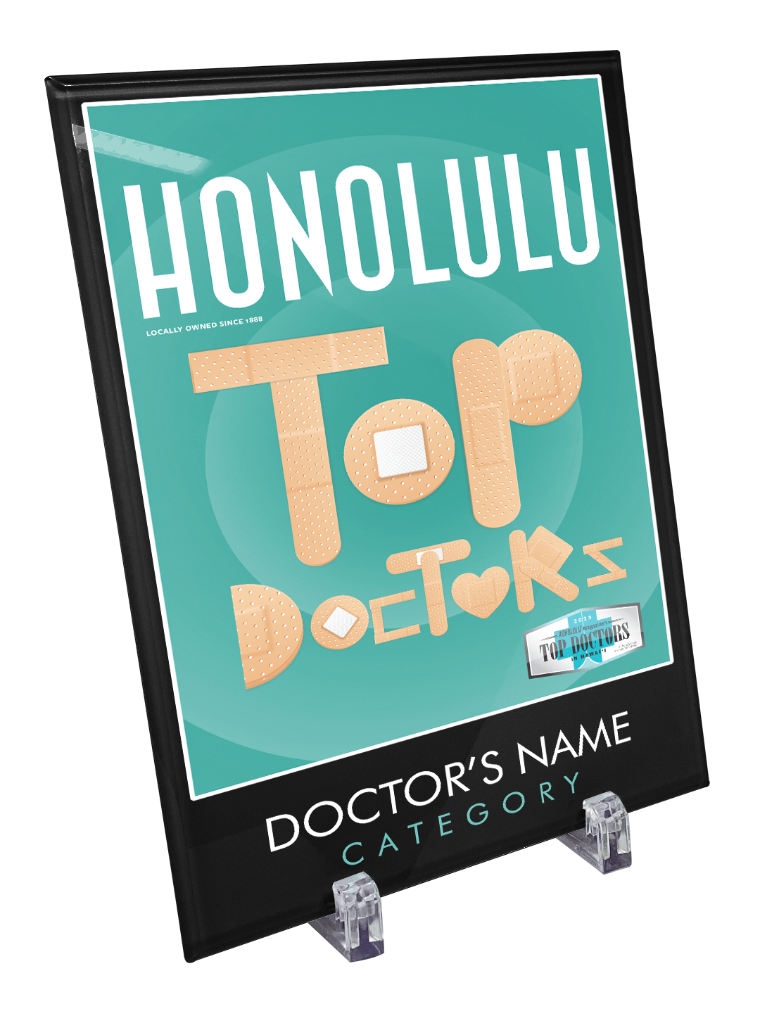 HONOLULU Magazine Top Doctors Crystal Glass