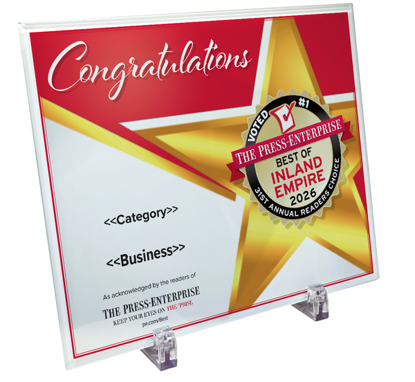 Best of Inland Empire Readers Choice - Glass Plaque