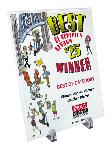 "Best of Northern Nevada" Award Plaque - Glass