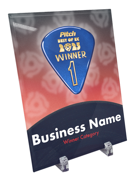 "Best of KC" Glass Award Plaque