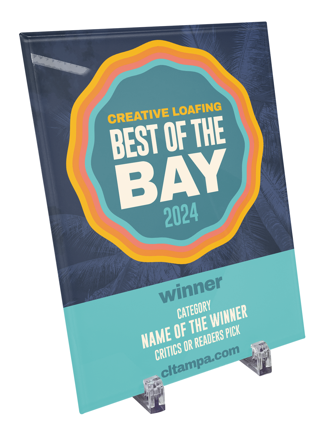 CL Tampa Bay Best of the Bay Plaque | Glass