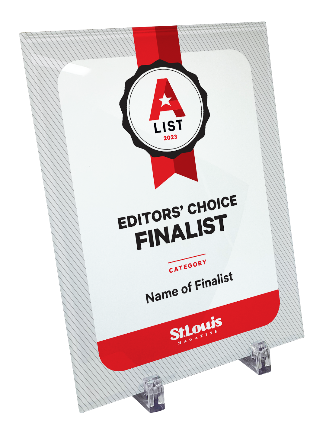 St. Louis Magazine A-List Award - Glass