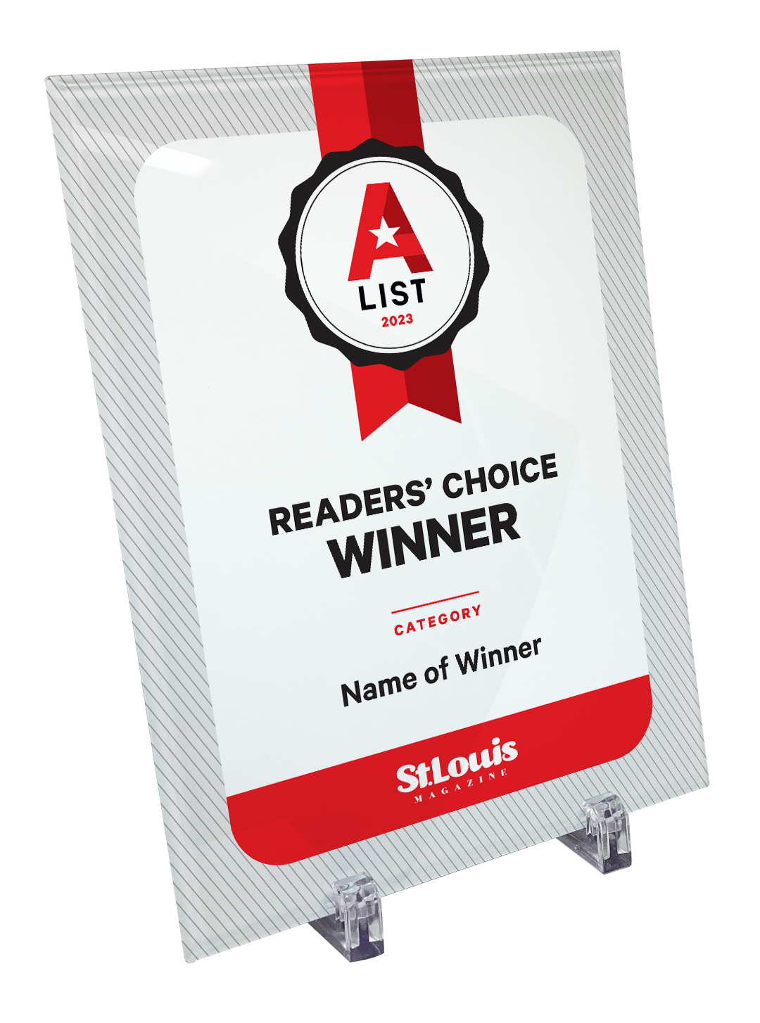 St. Louis Magazine A-List Award - Glass