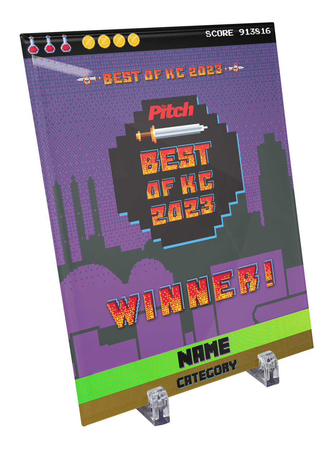 "Best of KC" Glass Award Plaque