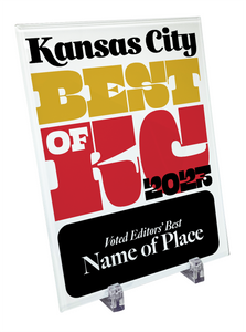 "Best of KC" Award Plaque - Glass