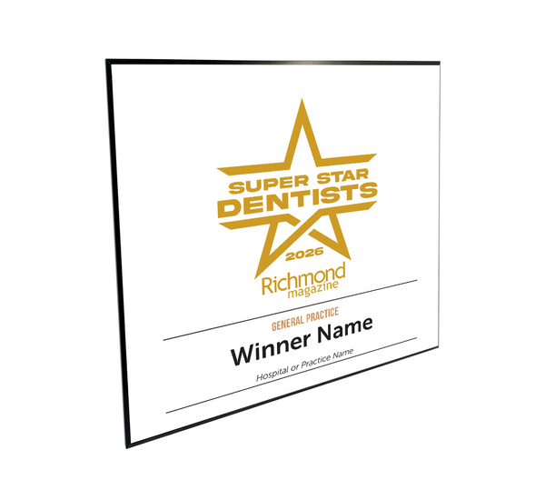 Richmond Magazine "Superstar Awards" Logo Award Plaque
