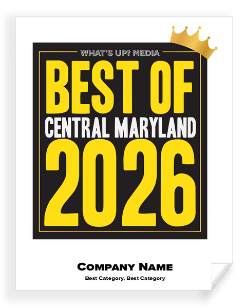 What's Up? Magazine "Best of Central Maryland" - Window Cling