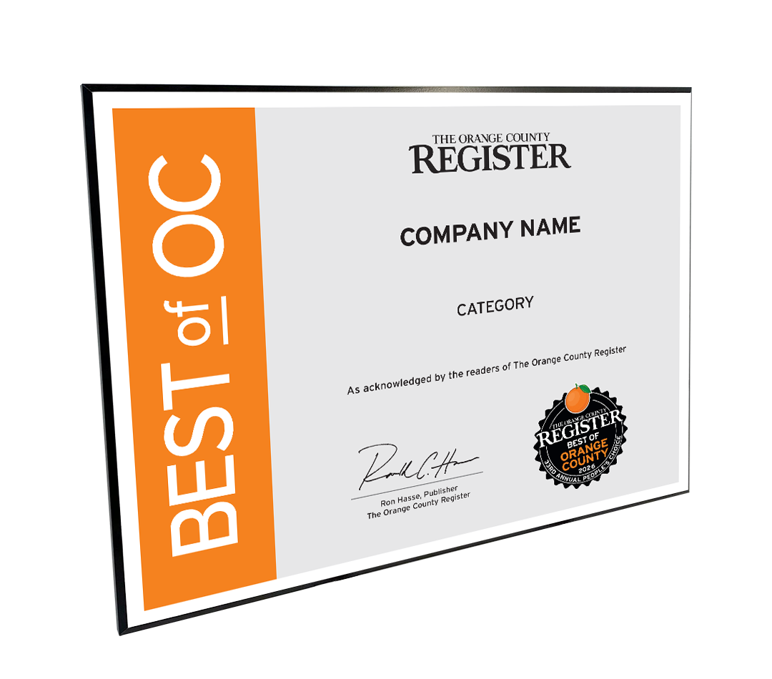 Best Of Orange County Award - Modern Hardi-plaque