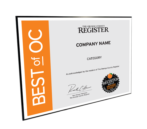 Best Of Orange County Award - Modern Hardi-plaque