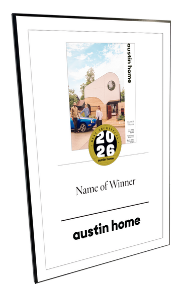 Austin Home "Best Architects” Mounted Archival Award Plaque